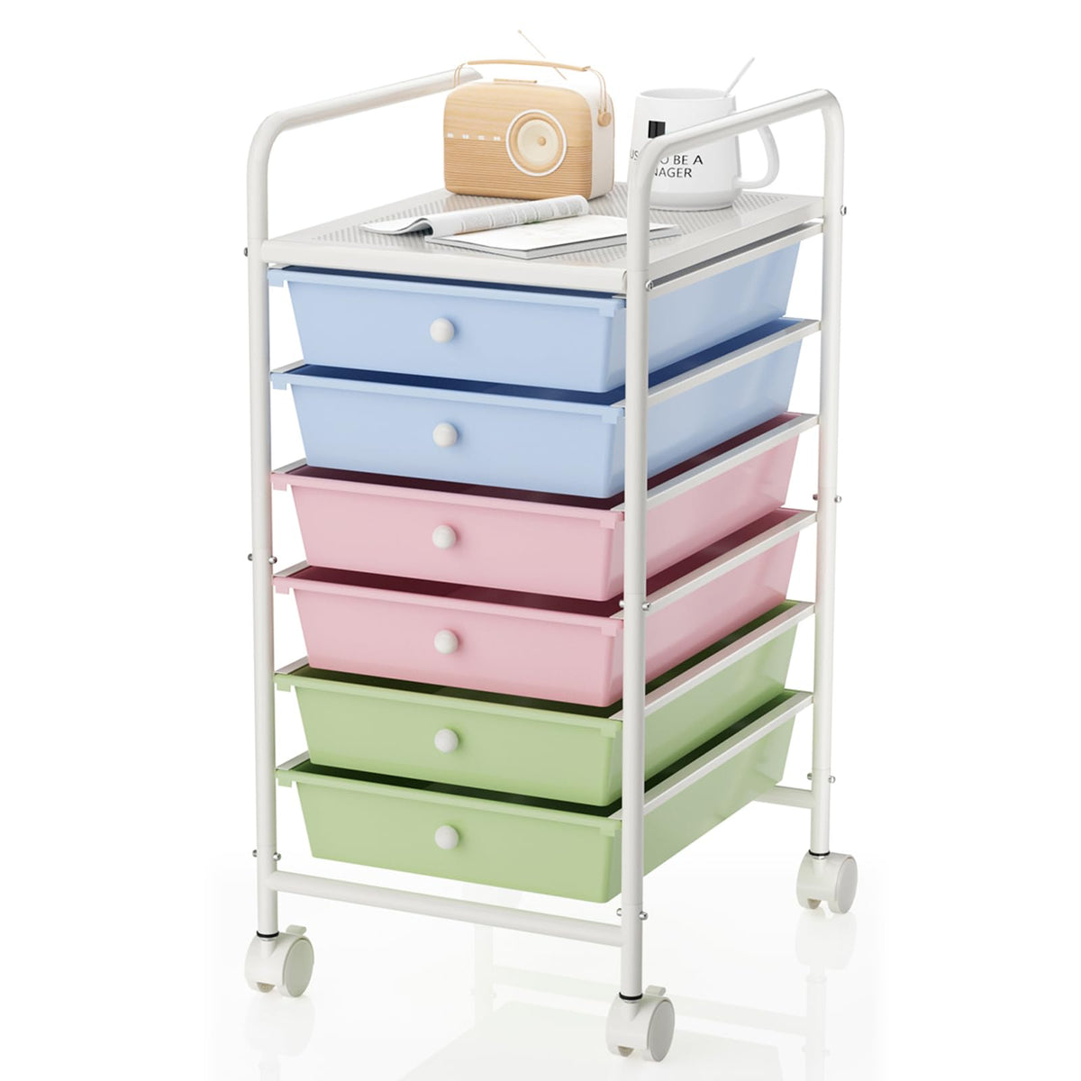 6-Tier Rolling Utility Cart with 6 Drawers K129212
