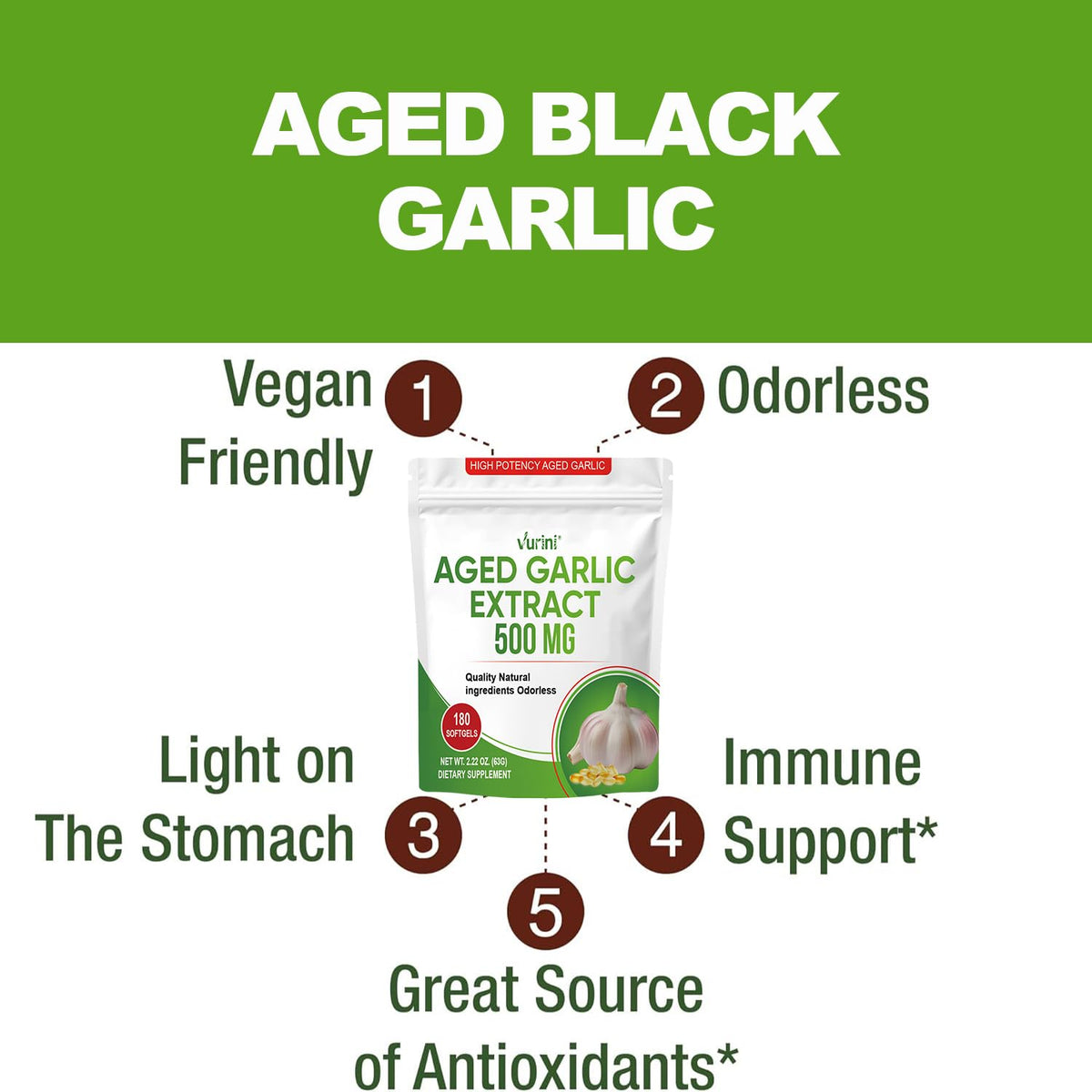 Aged Garlic Extract Capsules, 300 Softgels I729788