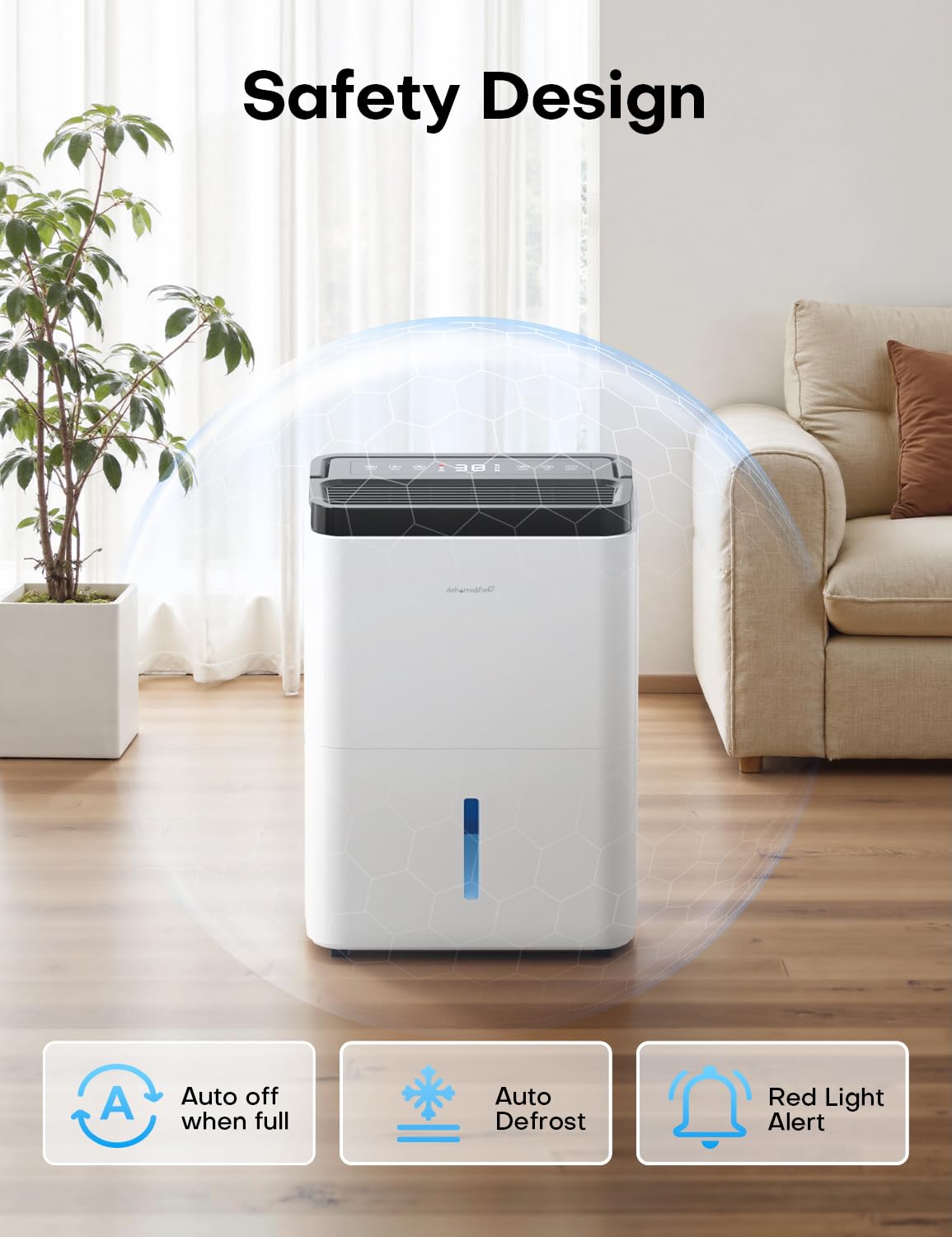 35 Pints Dehumidifier with Drain Hose W493