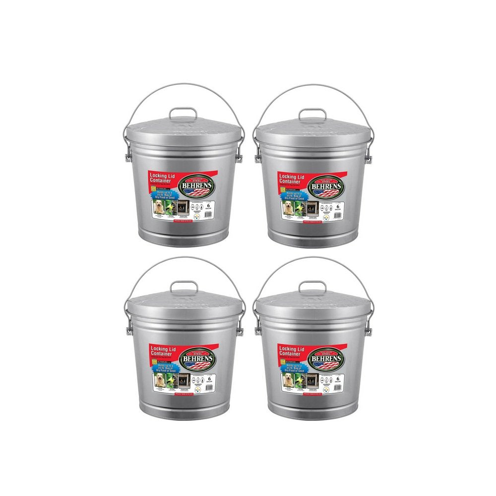 6-Gallon Locking Lid Can 4 Pack Y320358