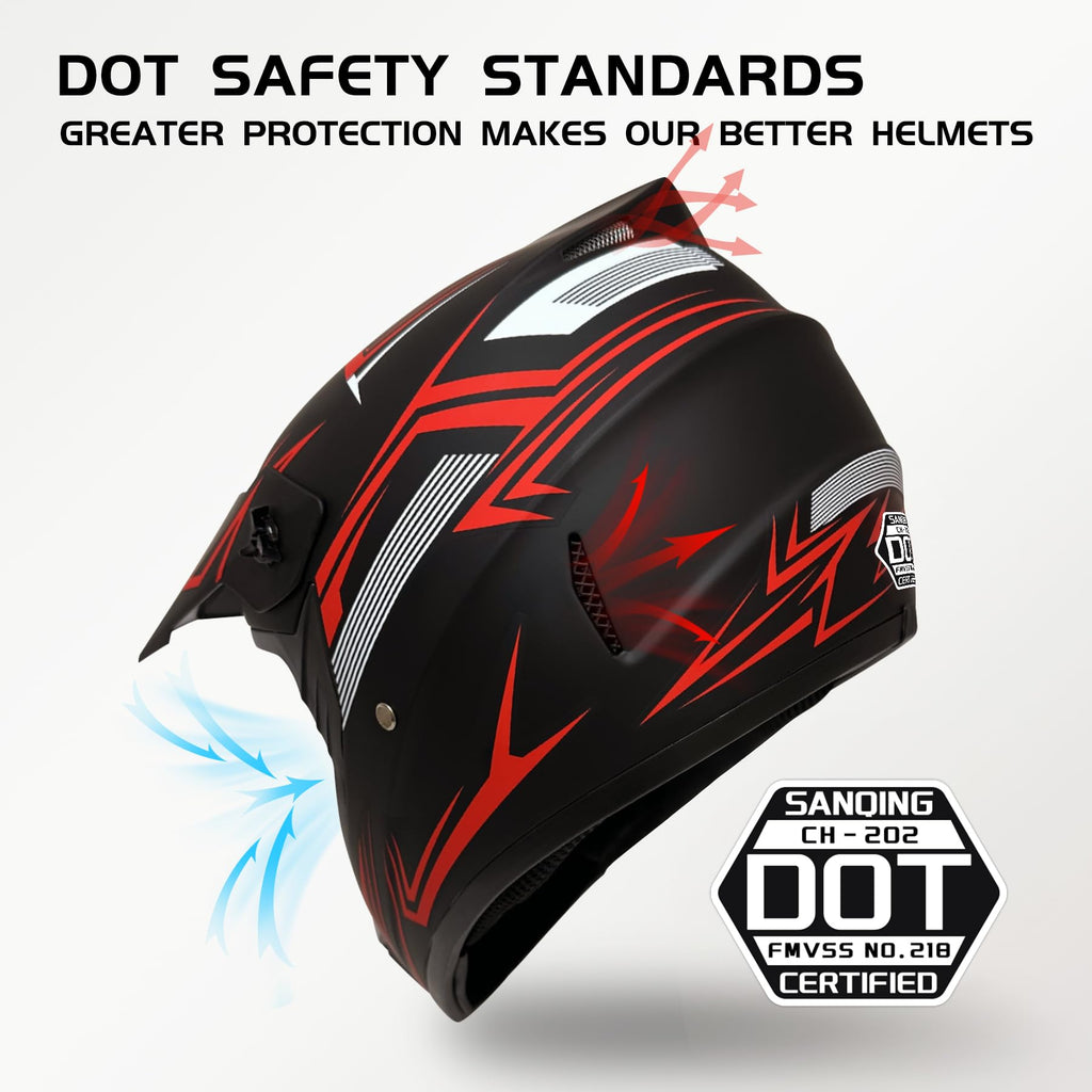 Youth Kids Motocross Helmet DOT Approved Z4464