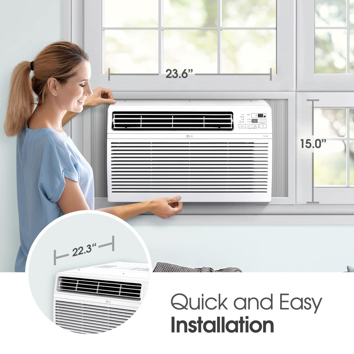 14000 BTU WiFi Enabled Window Air Conditioner White V2334