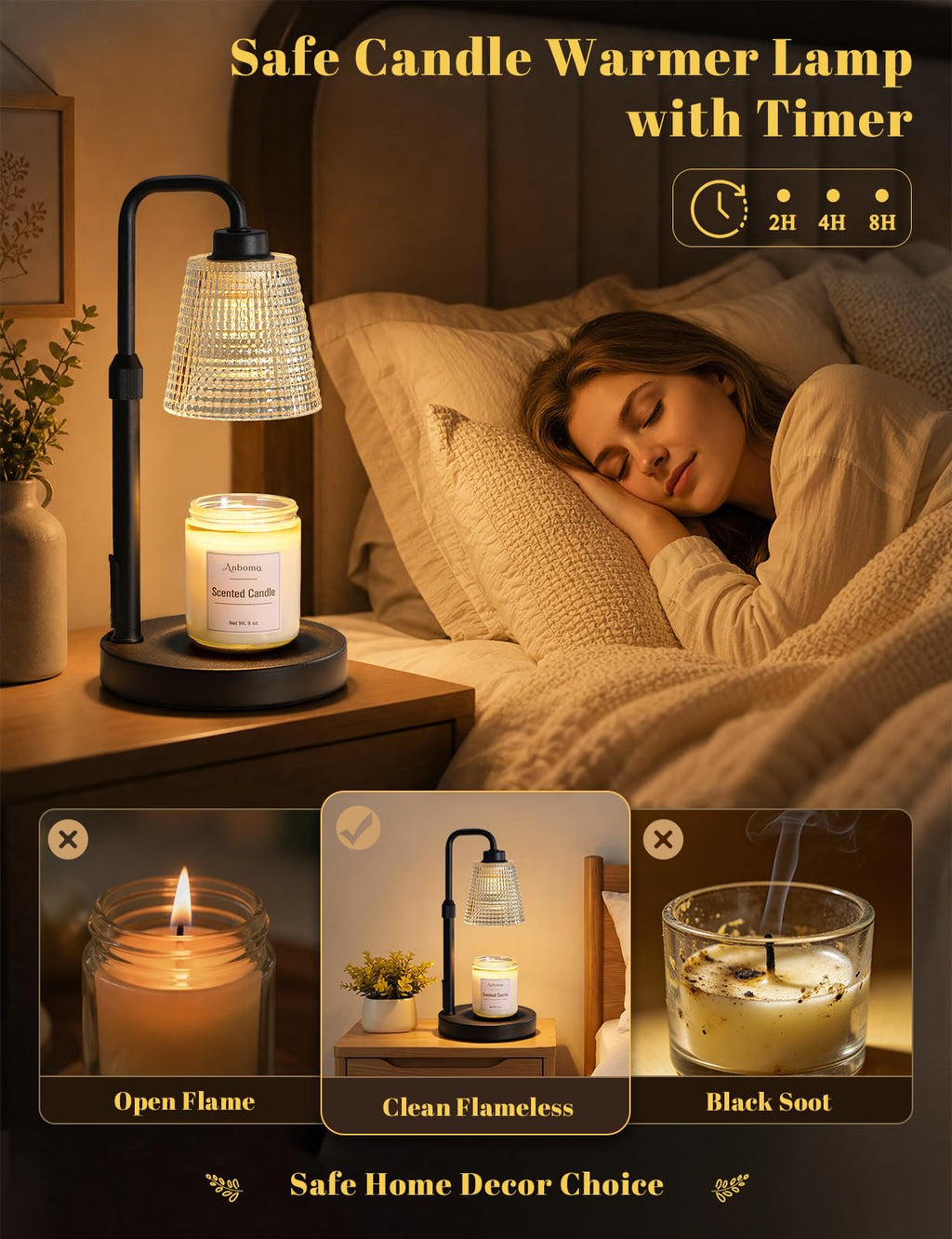 Candle Warmer Lamp with Timer O962389