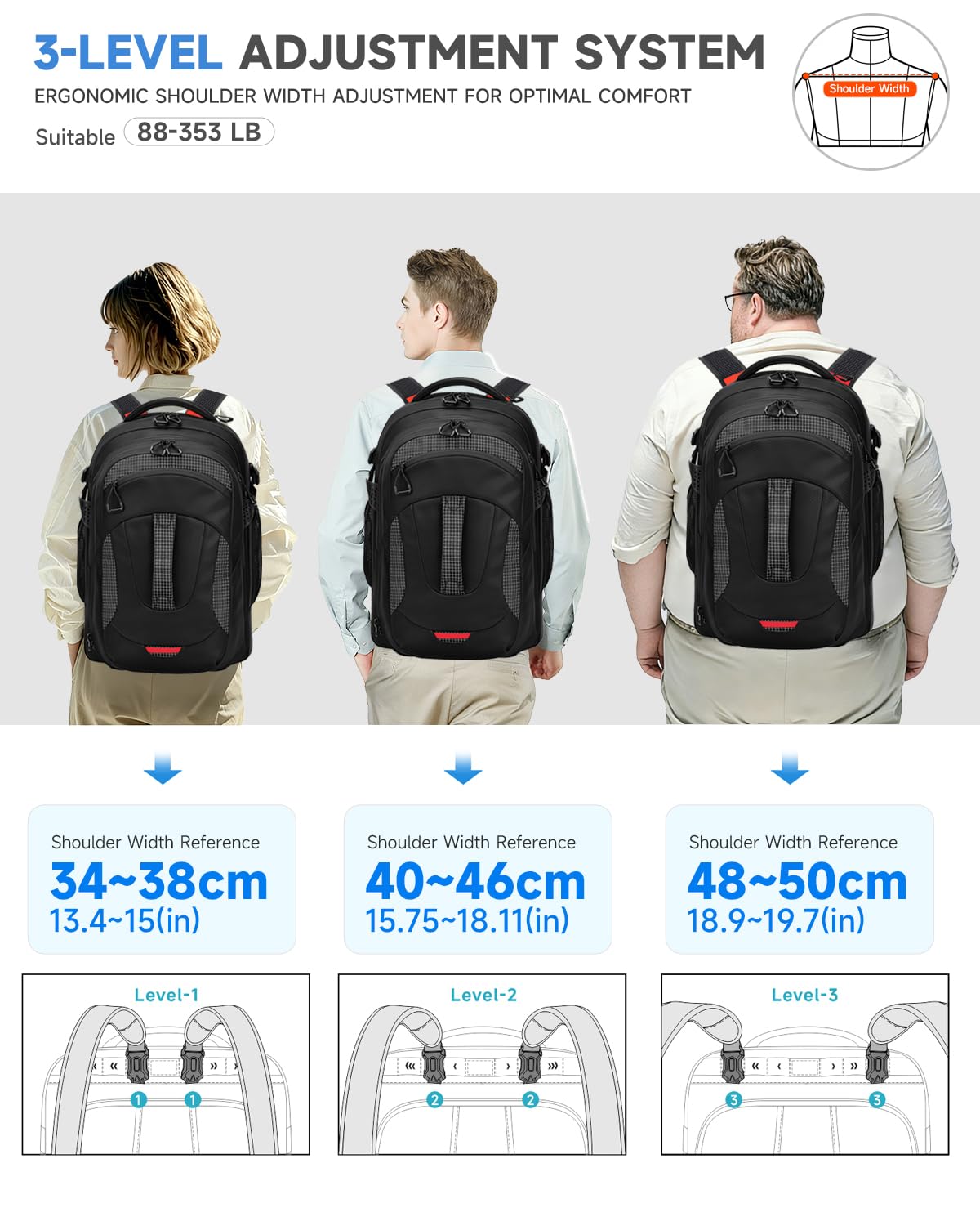 2-in-1 Detachable Backpack with Wheels N36873