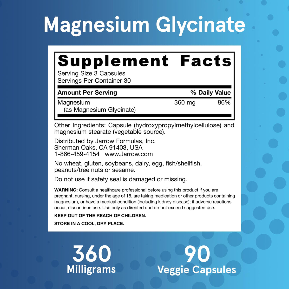 Magnesium Glycinate 90 Capsules Z6938