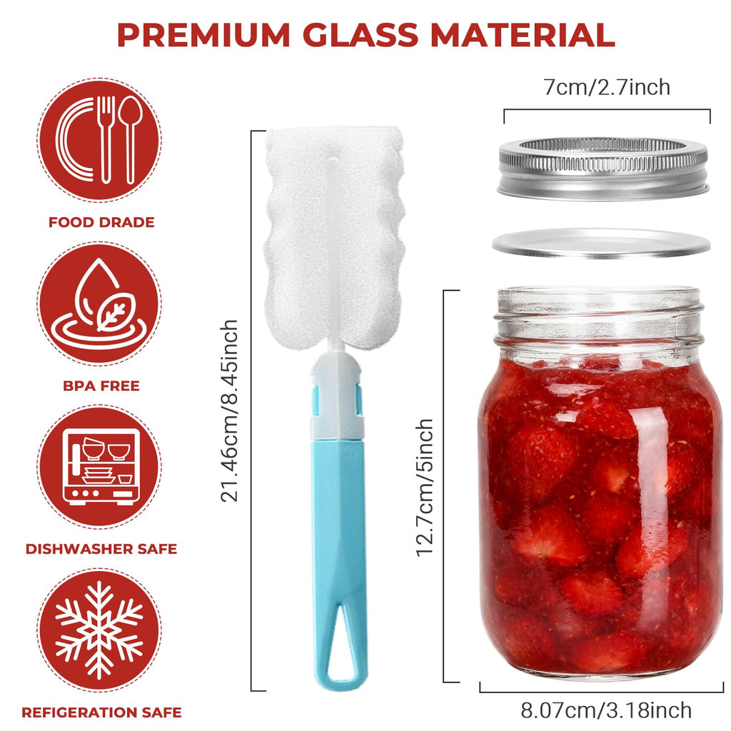 16 oz Glass Mason Jars 15 Pack O67657
