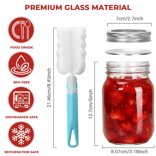 16 oz Glass Mason Jars 15 Pack O67657