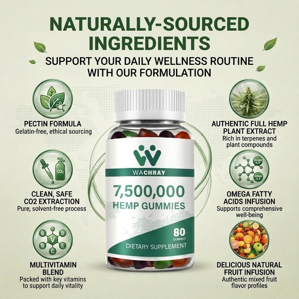 Organic Vegan Hemp Gummies with Omega 3 6 9 Z2056