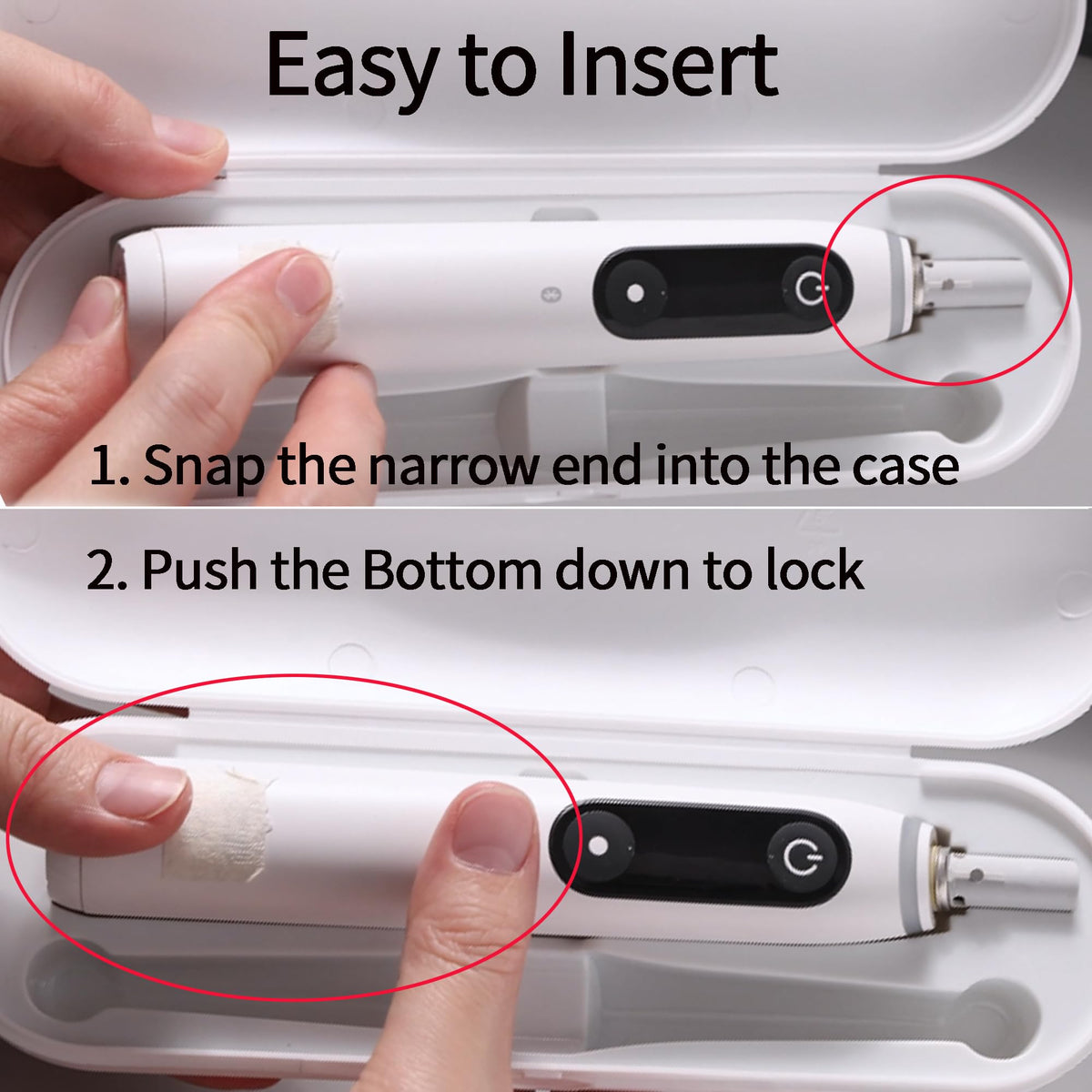 2 Pack Plastic Electric Toothbrush Travel Case E214