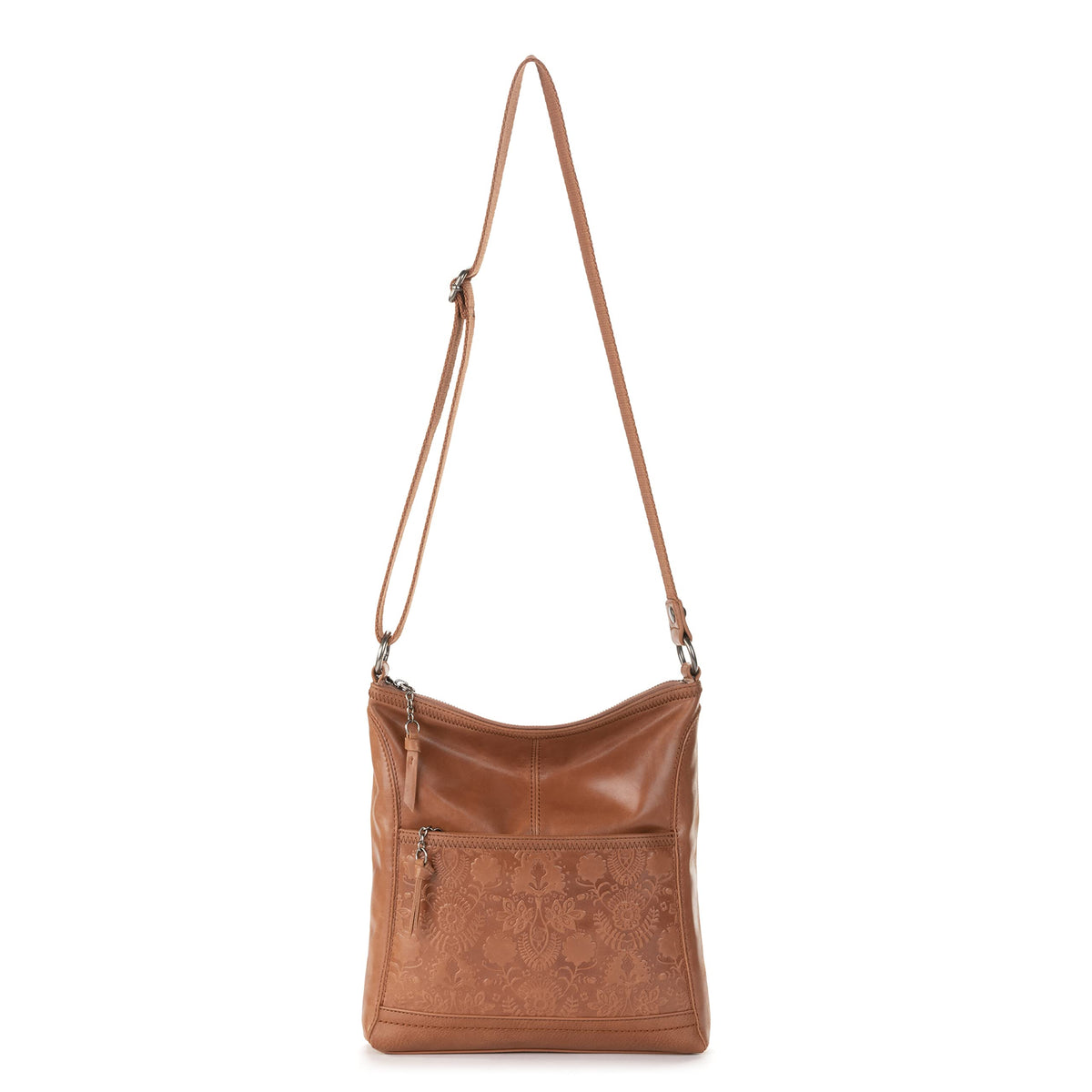 Leather Crossbody Purse with Zipper Closure B465517