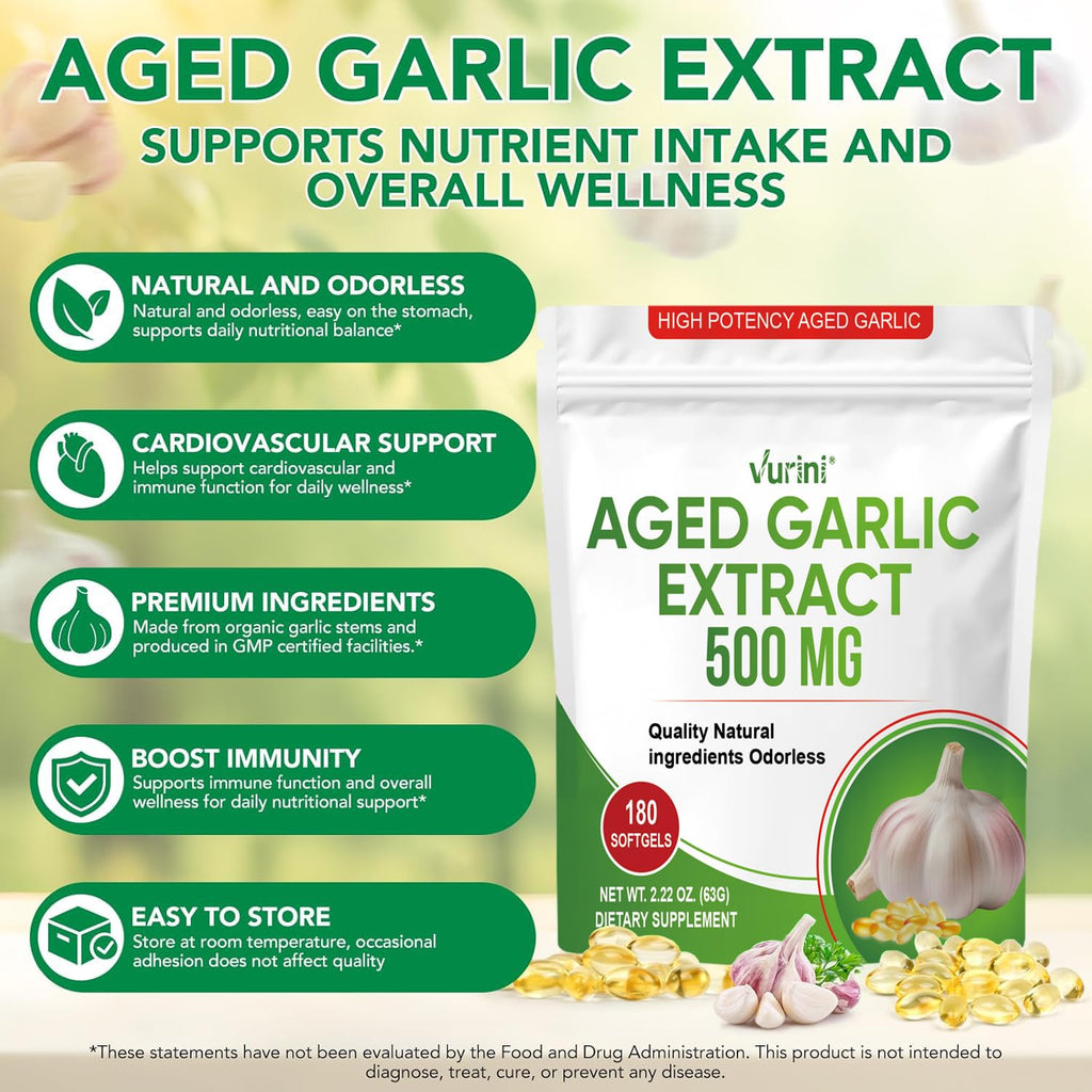 Aged Garlic Extract Capsules, 300 Softgels I729788