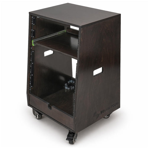 12U Studio Rack with Slide-Out Tray and Casters X815