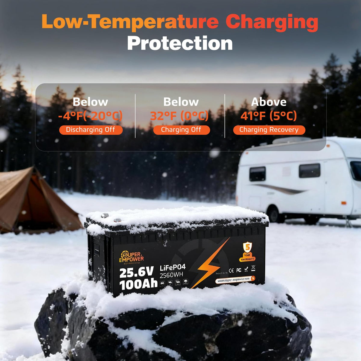 24V 100Ah LiFePO4 Deep Cycle Lithium Battery K322