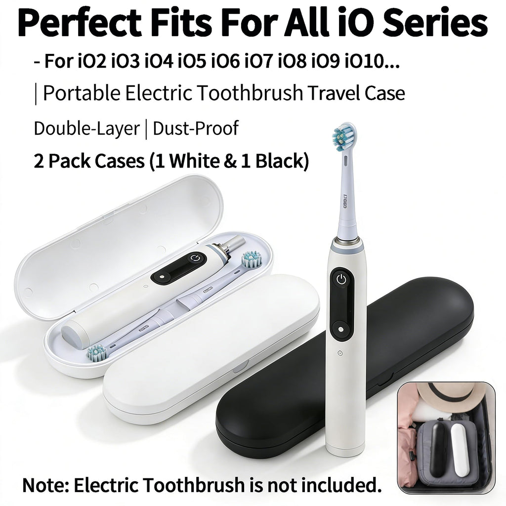 2 Pack Plastic Electric Toothbrush Travel Case E214