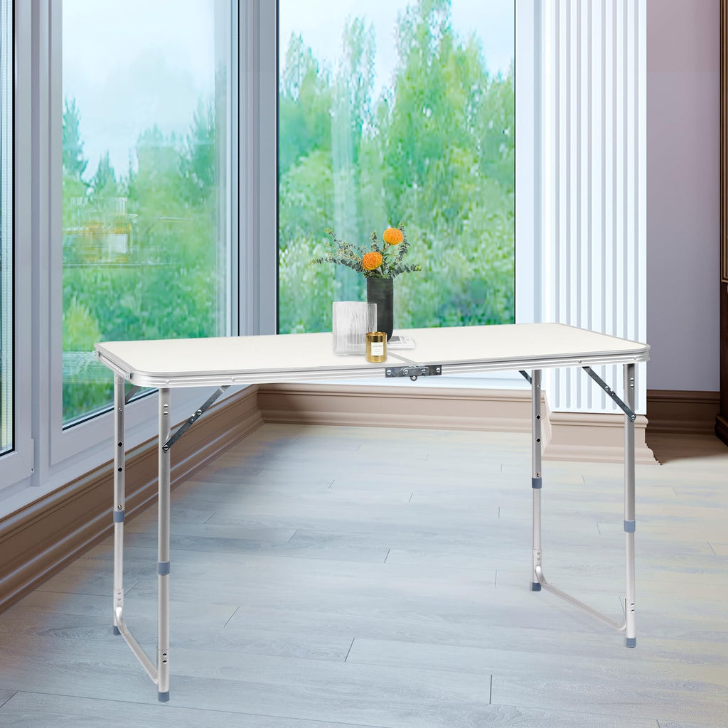 Folding Portable Camping Table White C598042