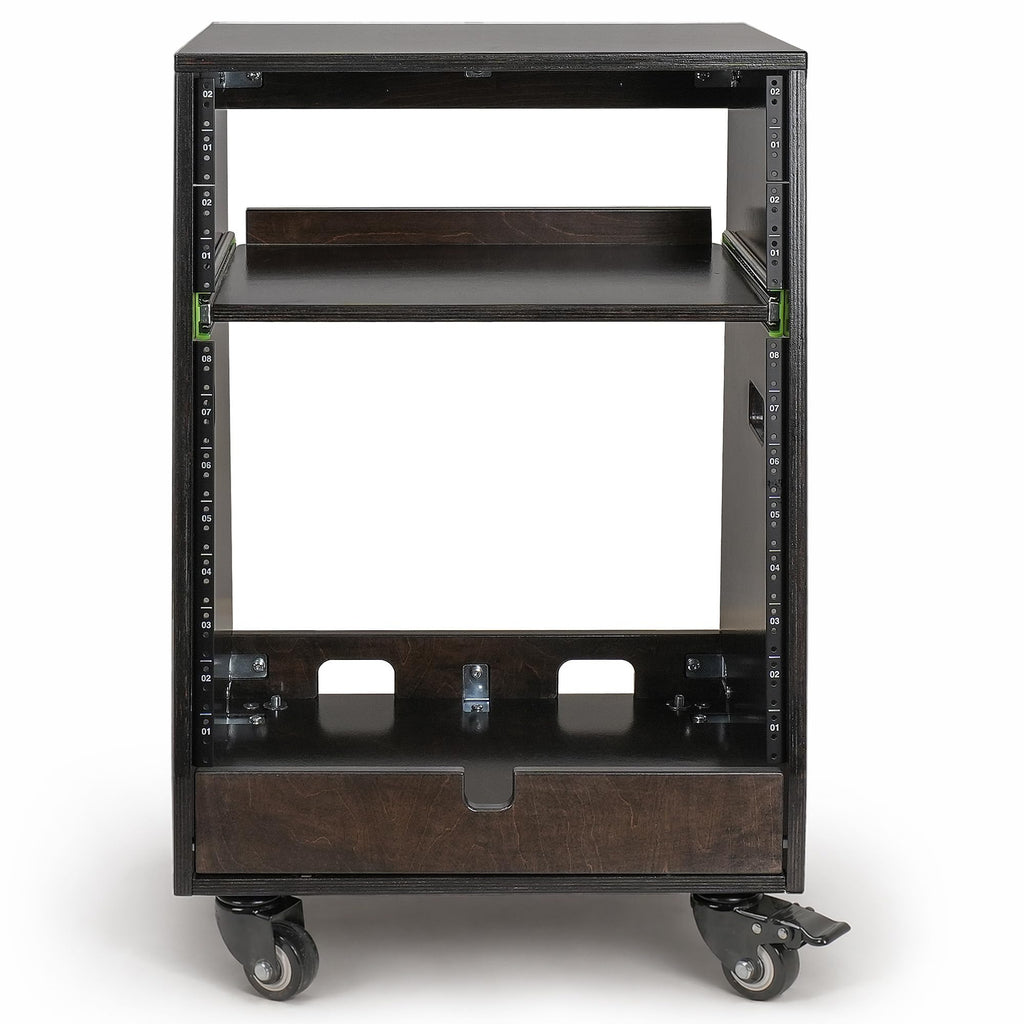 12U Studio Rack with Slide-Out Tray and Casters X815