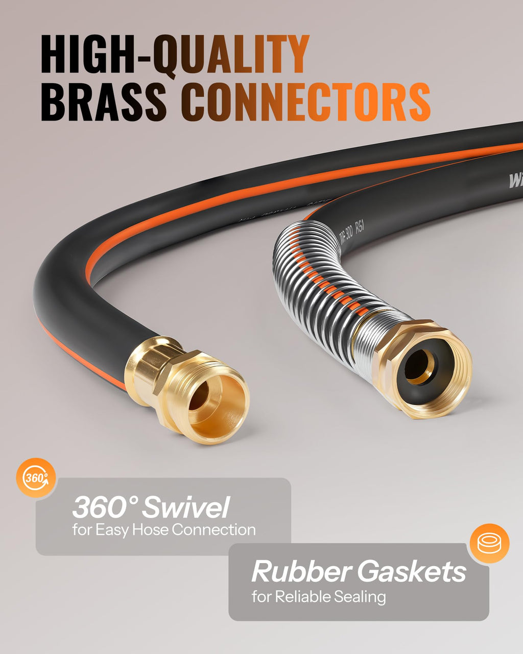 Heavy Duty Rubber Garden Hose 50FT x 3/4" Z9308