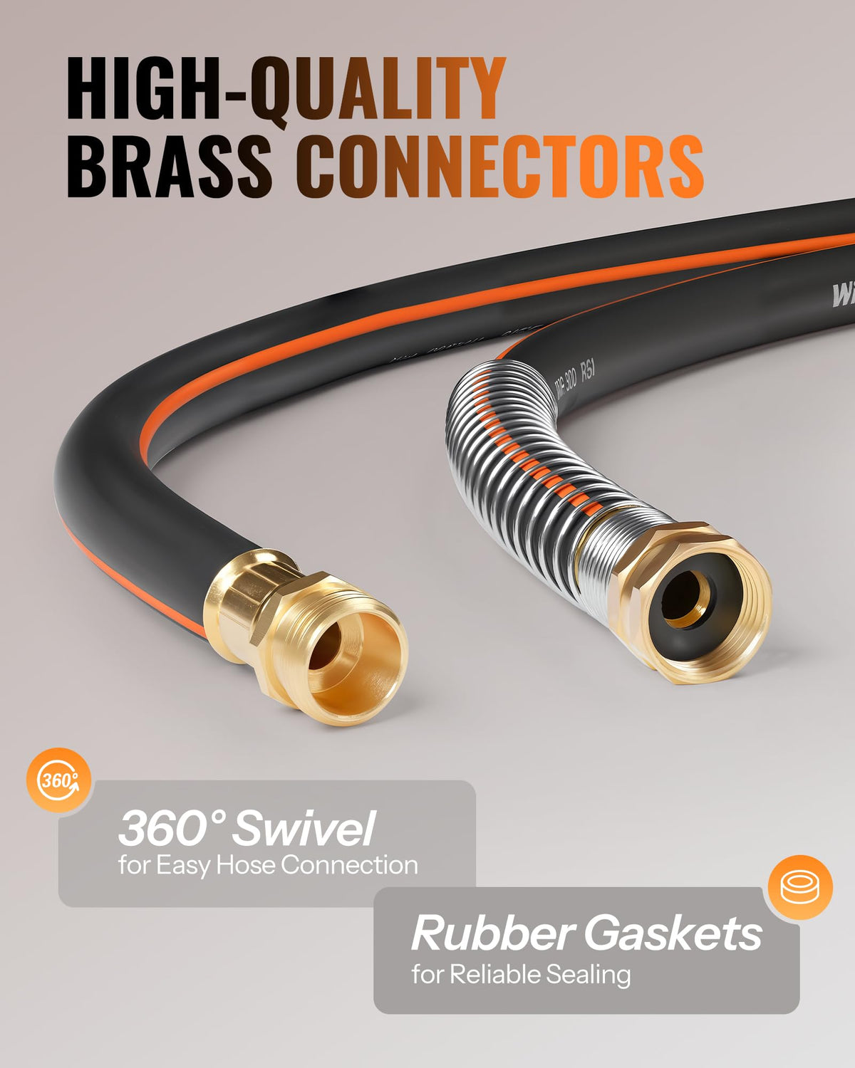 Heavy Duty Rubber Garden Hose 50FT x 3/4" Z9308