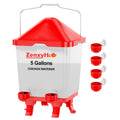 5.0 Gal Chicken Waterer Bucket with 4 Cups K88036