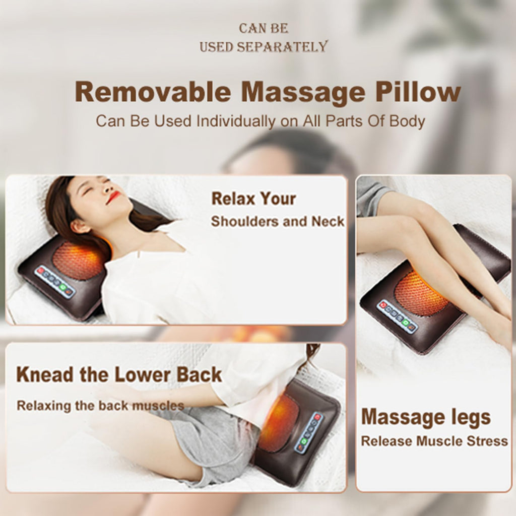 Vibration Massage Mat with Neck Headrest and Leg Foot Massagers S835562