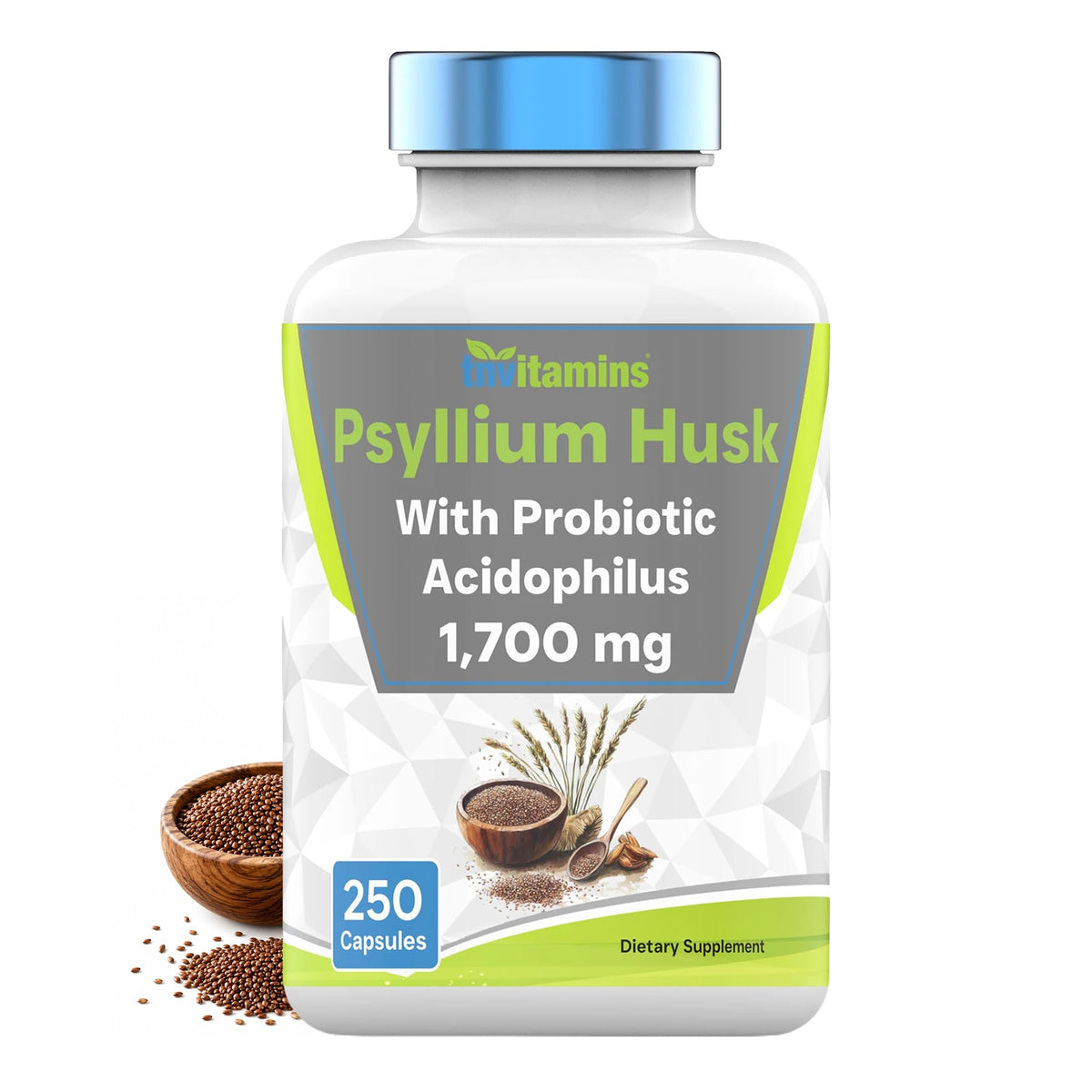 Psyllium Husk Capsules 1700 MG 250 Capsules V701946