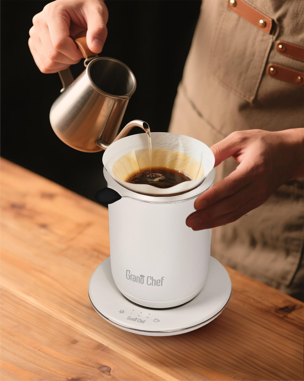 Self-Heating 10oz Temperature Controlled Coffee Mug with Dripper Q231