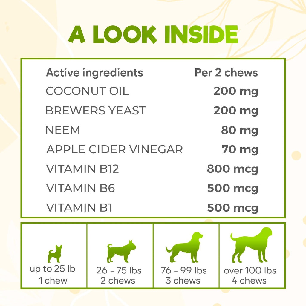 Chicken Flavour Flea and Tick Dog Chews 150 Count G303699