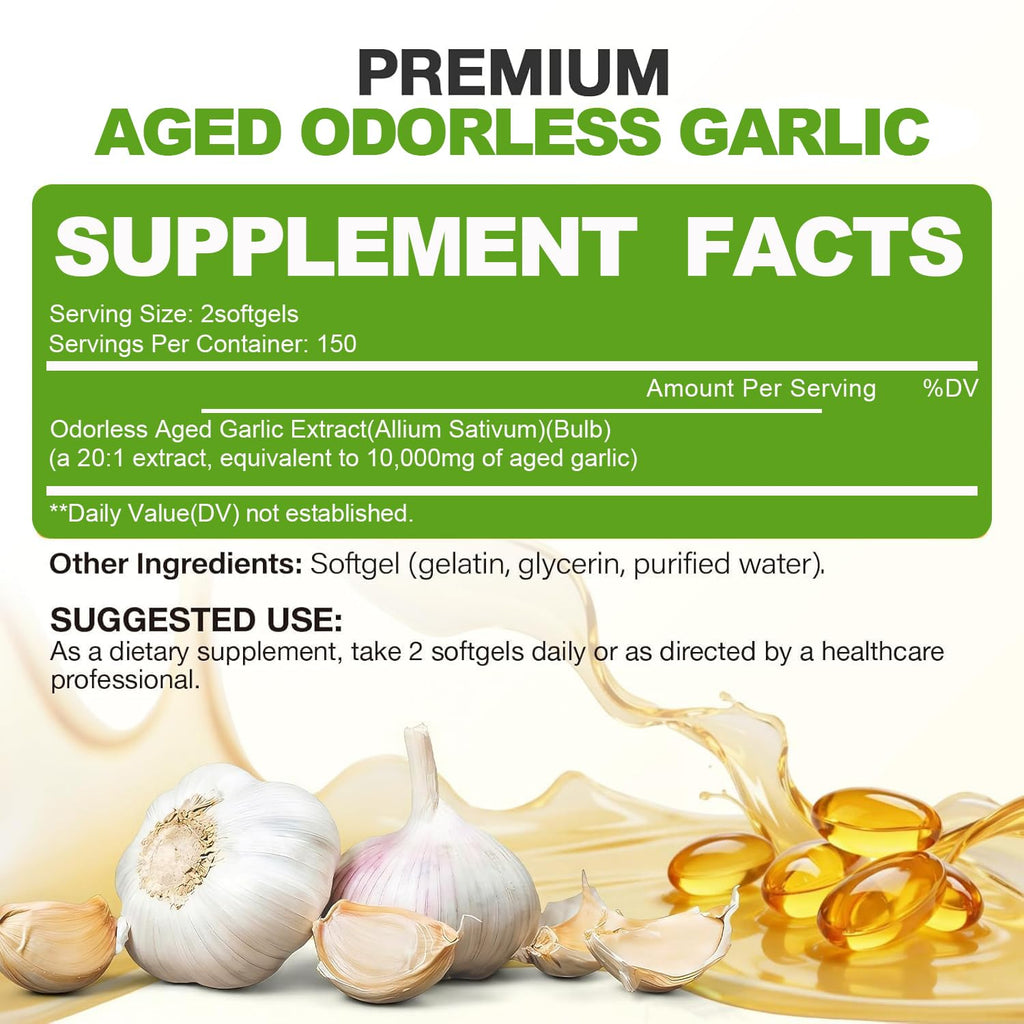 Aged Garlic Extract Capsules, 300 Softgels I729788