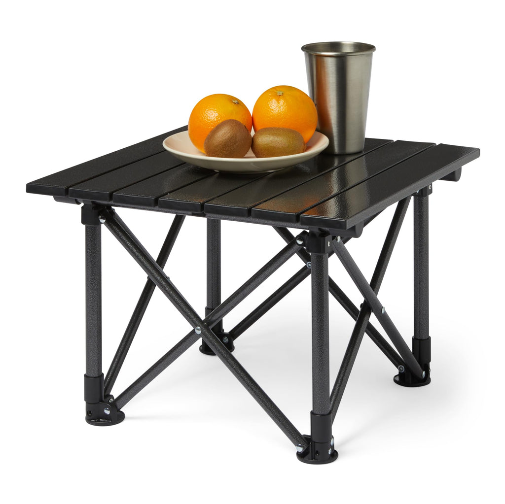 Folding Camping Table Alloy Steel Aluminum Small Black S83396