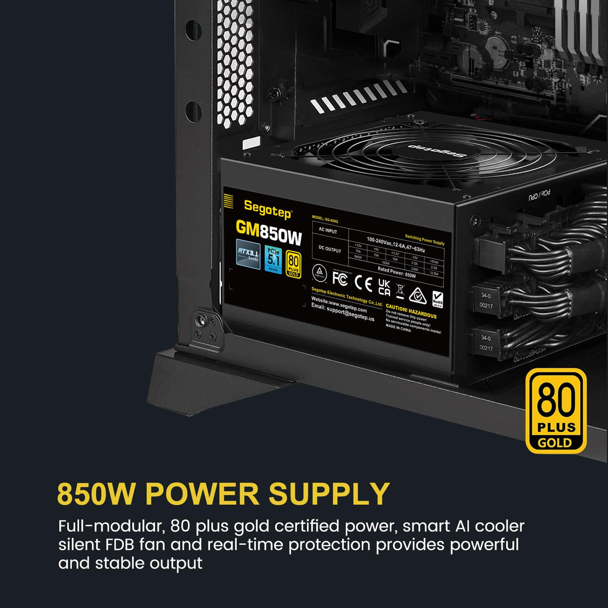850W 80 Plus Gold Power Supply Y394