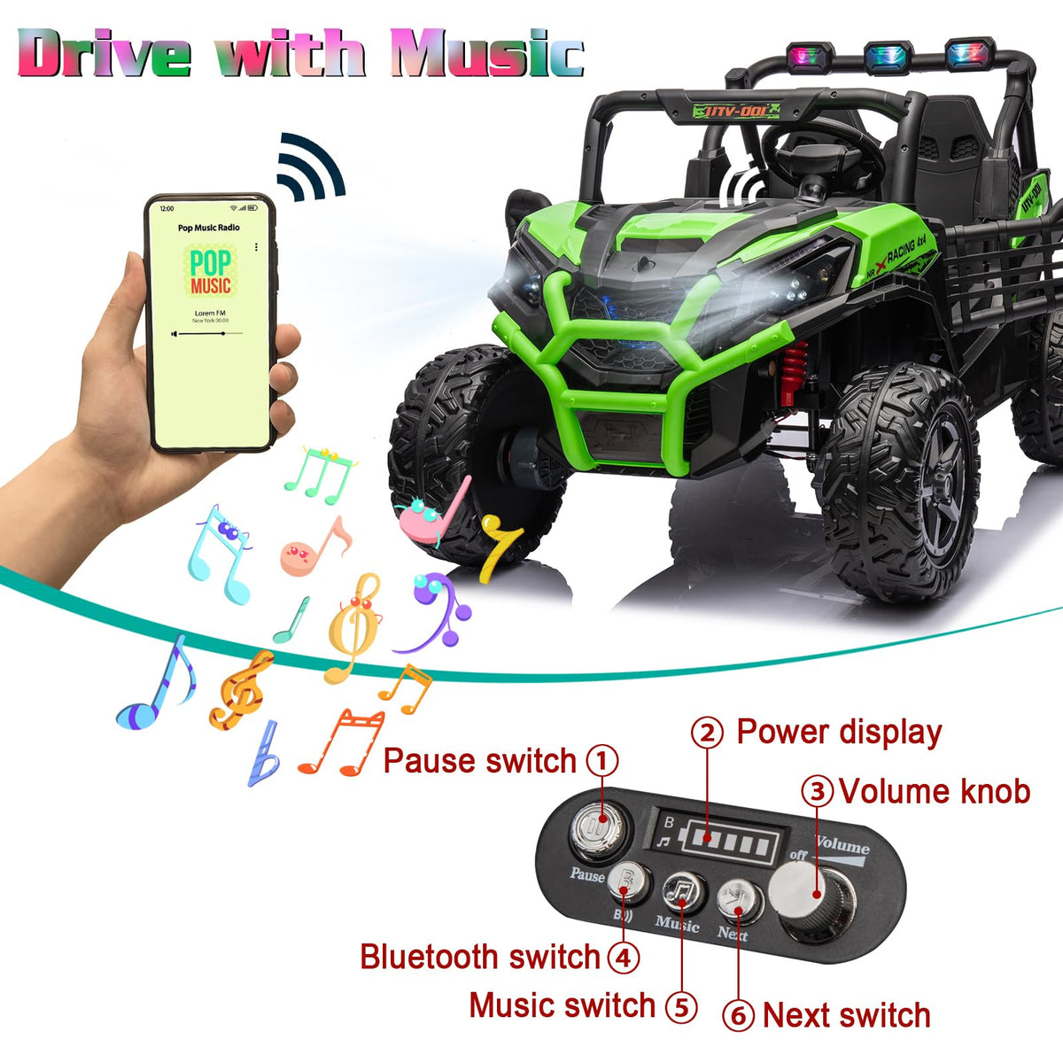 24V 4X4 2-Seater Ride On UTV Z794