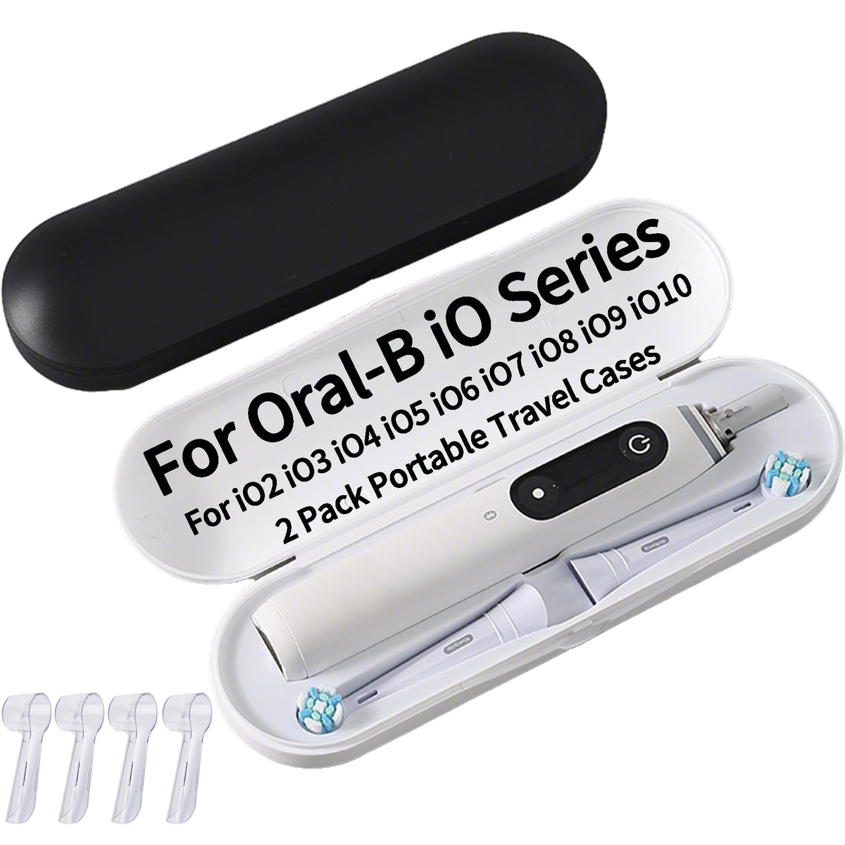 2 Pack Plastic Electric Toothbrush Travel Case E214