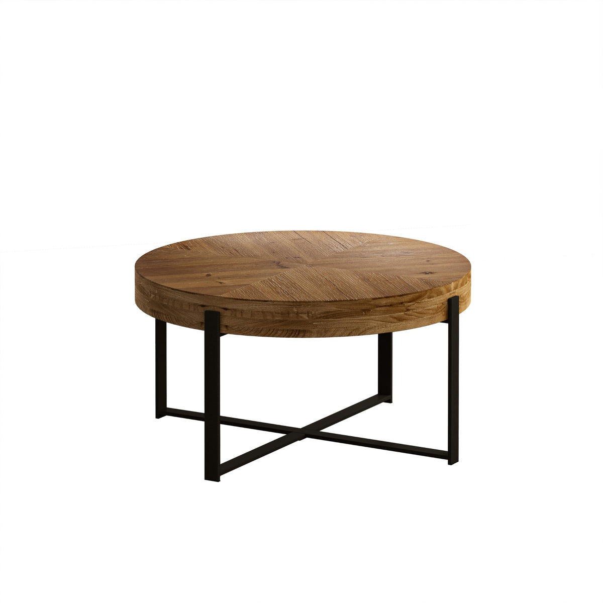34" Round Coffee Table with Metal Base W2215