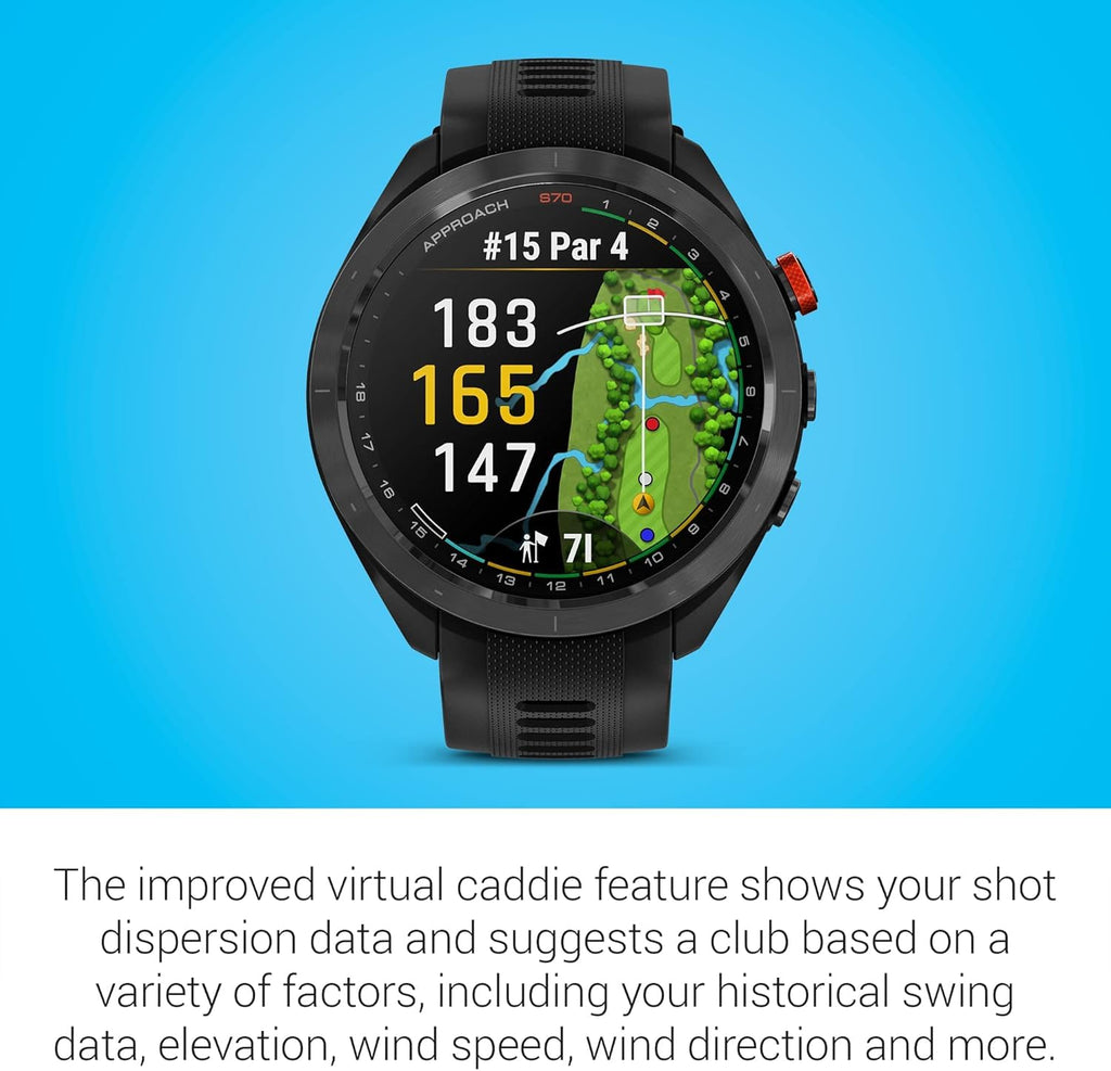 Black 47mm Golf GPS Smartwatch L275497