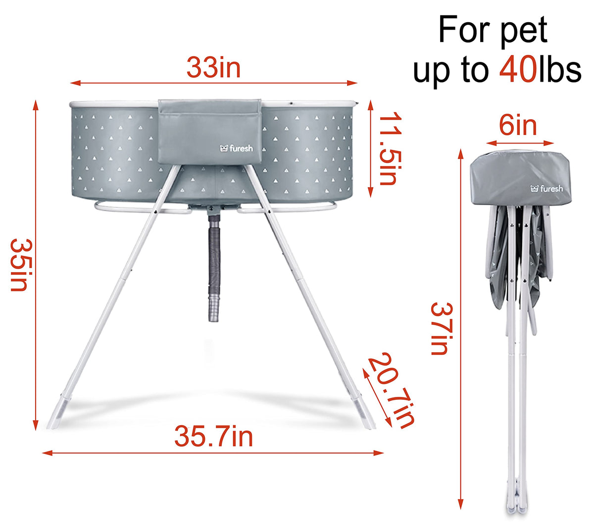 Portable Foldable Dog Bathtub B7847
