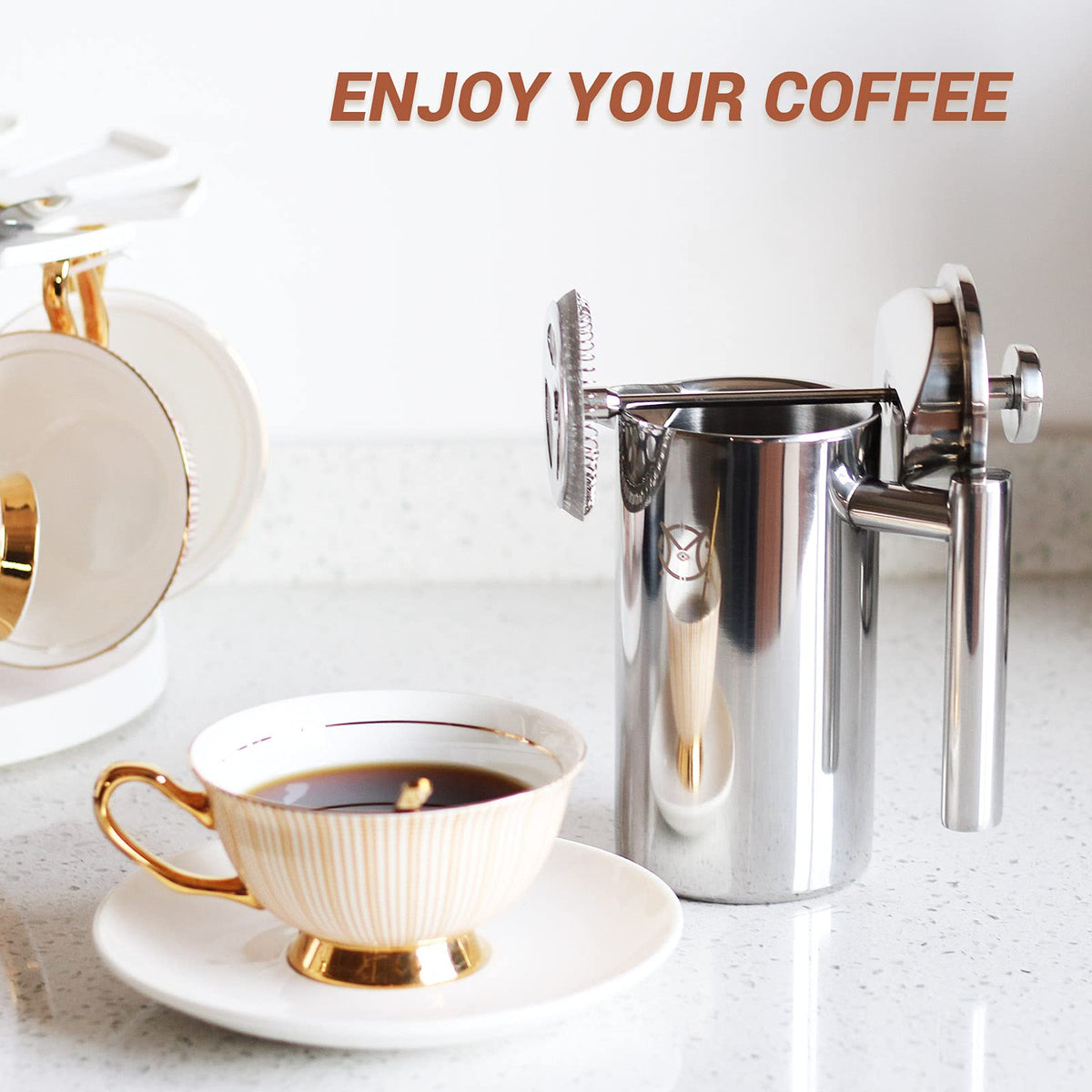 Single Serve Stainless Steel Thermal French Press E15256