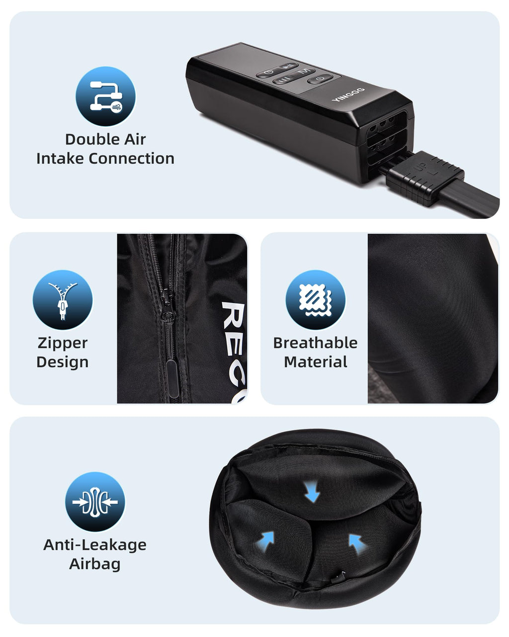 Air Leg Massager with Compression Boots Q45286