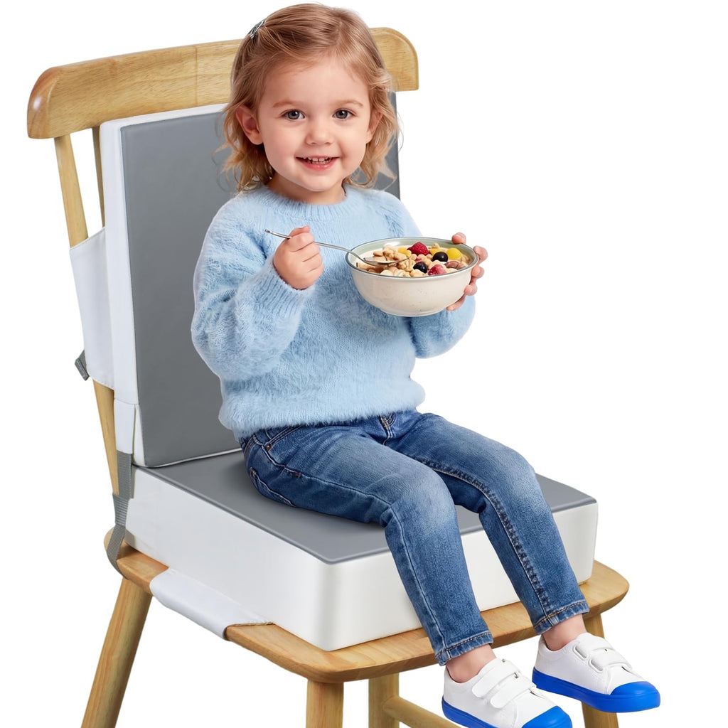 Grey Toddler Booster Seat for Kitchen Chair H694089