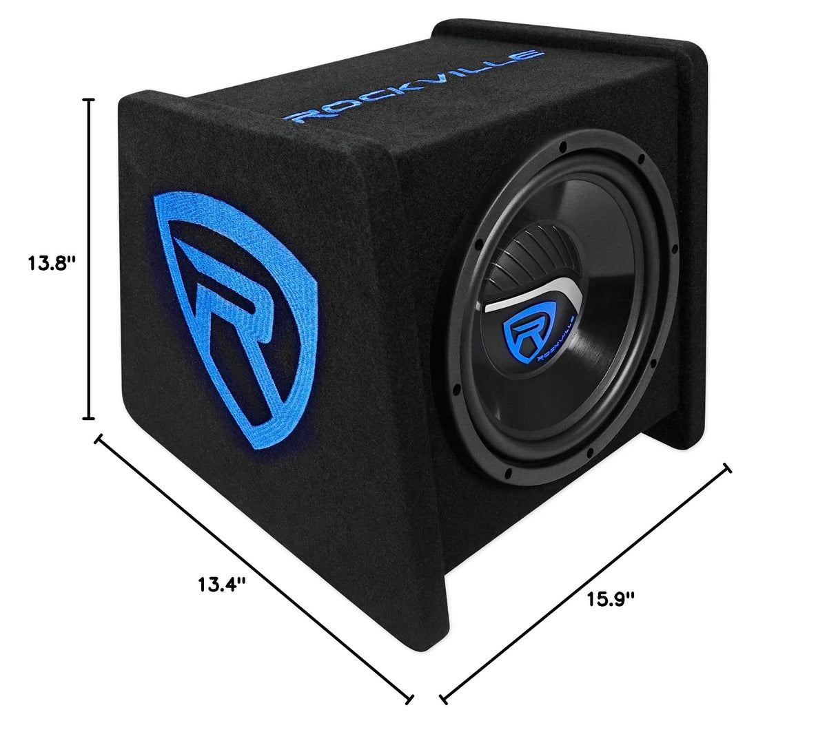 10" Car Subwoofer Enclosure with Mono Amplifier B3788