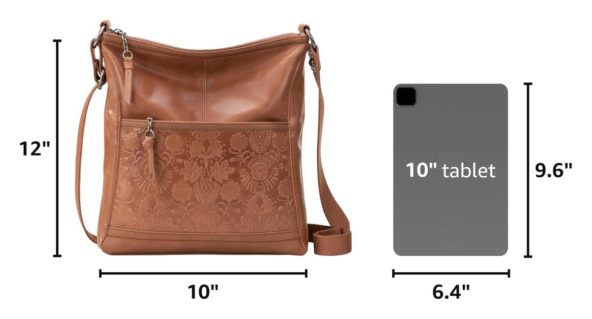 Leather Crossbody Purse with Zipper Closure B465517