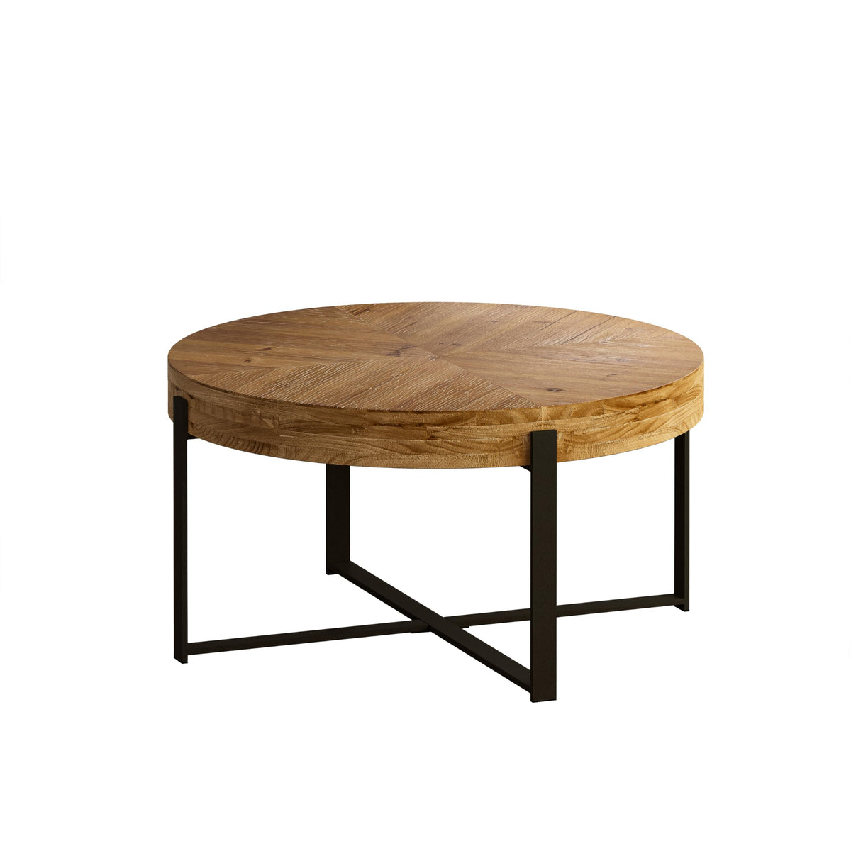 34" Round Coffee Table with Metal Base W2215