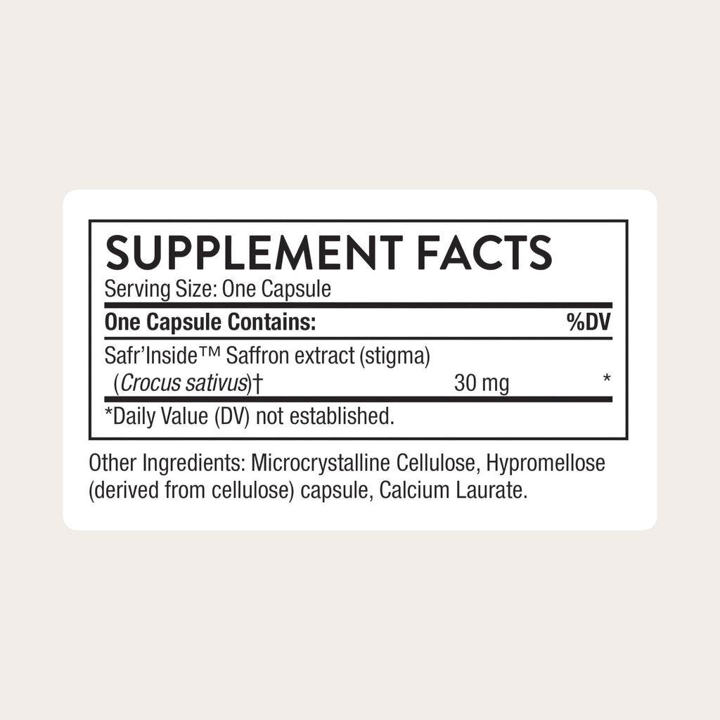 Saffron Extract Supplement, 30 Capsules C2448
