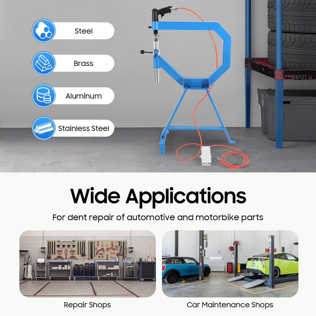 Pneumatic Planishing Hammer with Adjustable Anvil and Pedal U790066