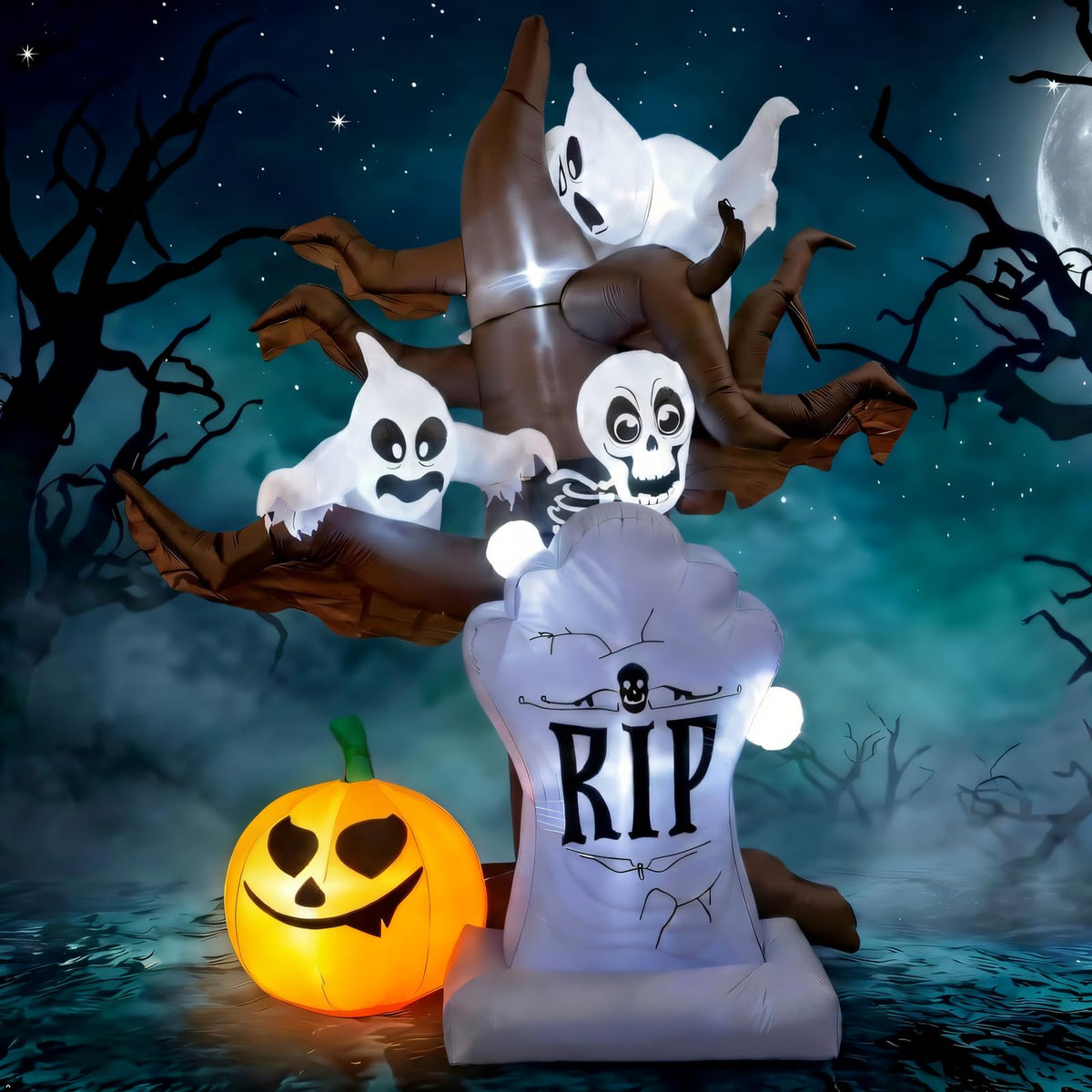 8FT LED Inflatable Halloween Tree X6109