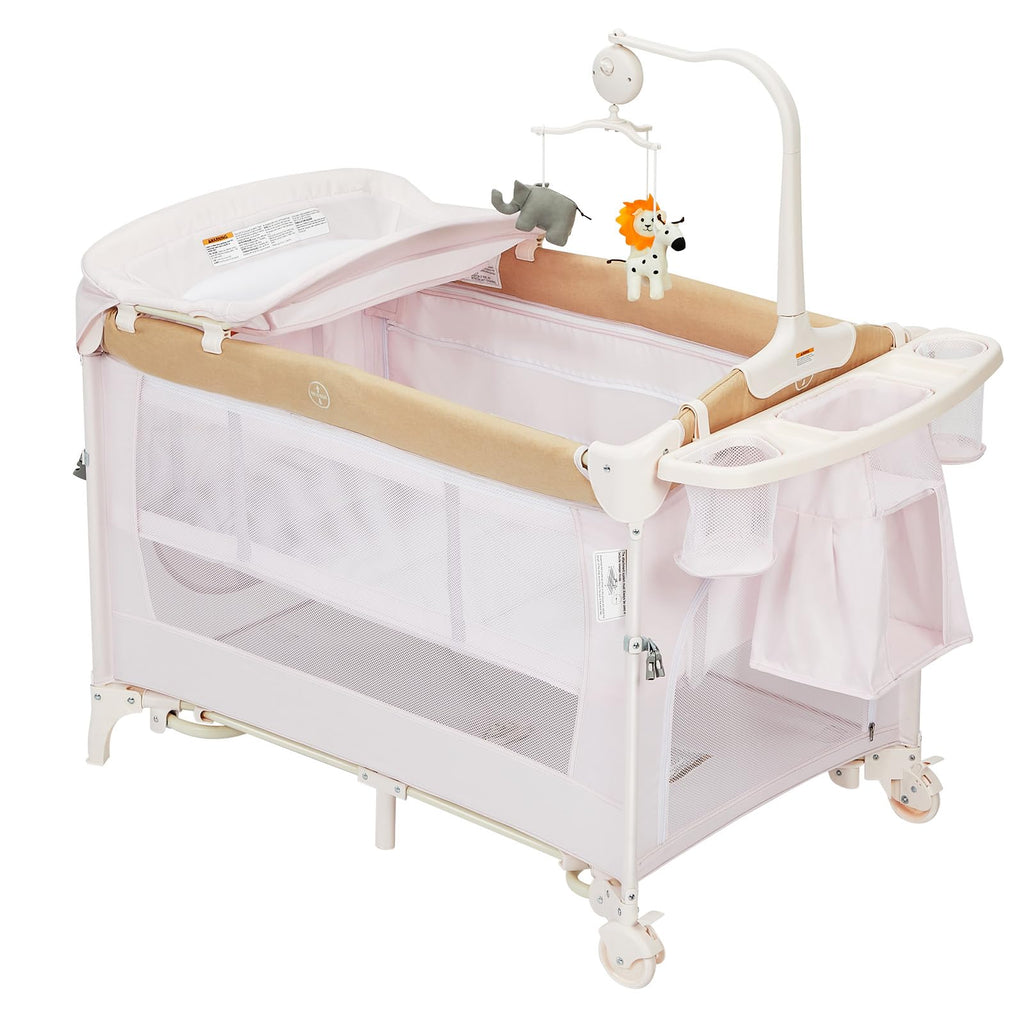 4 in 1 Pack and Play with Bassinet, Changing Table, Playpen and Carry Bag A60173