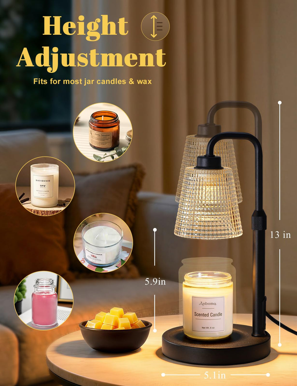 Candle Warmer Lamp with Timer O962389