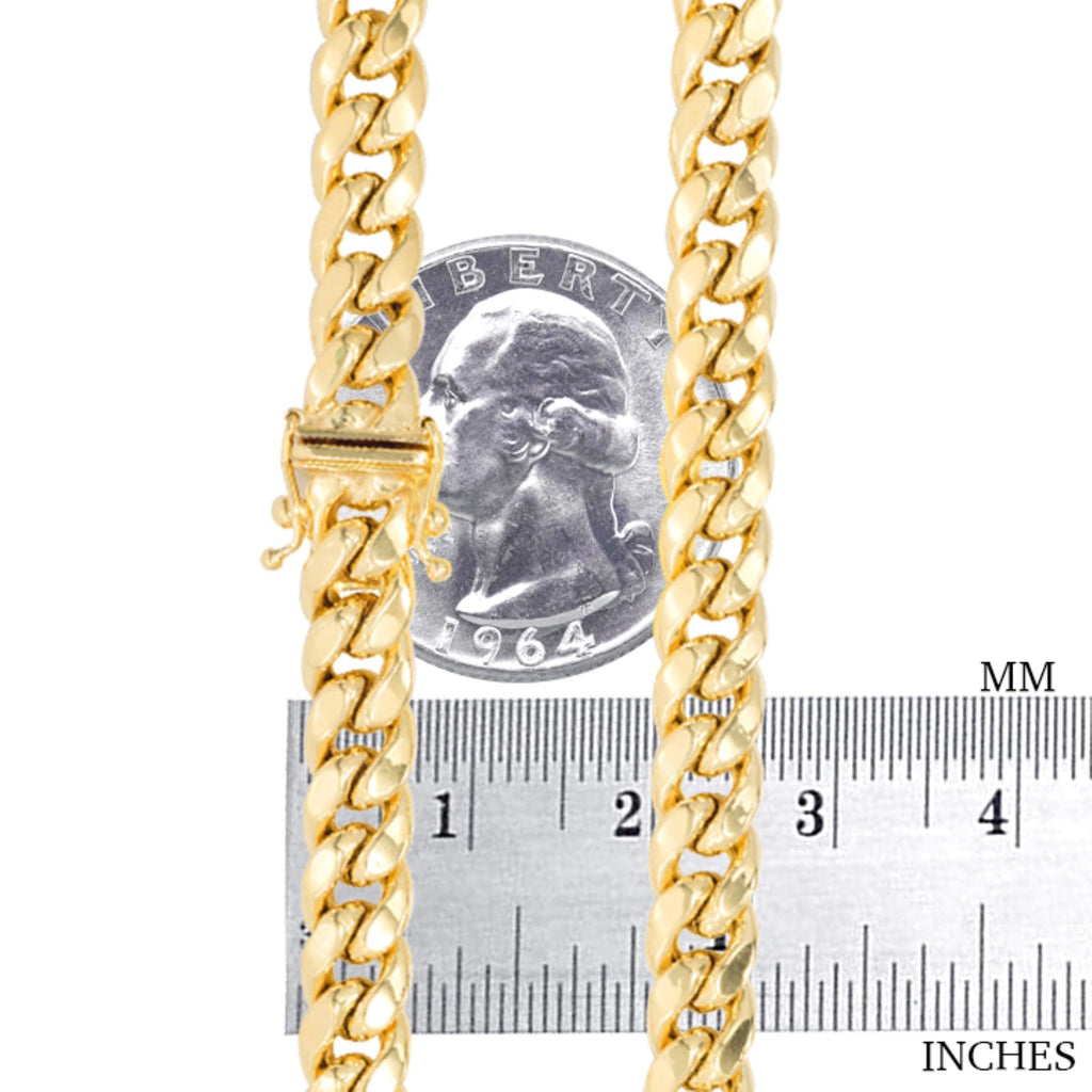 18k Yellow Gold Cuban Link Chain Necklace B40470