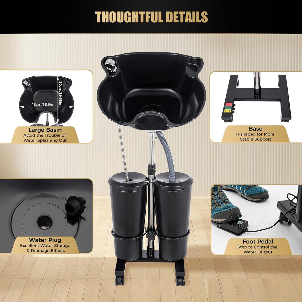 Portable Height Adjustable Shampoo Bowl A92460