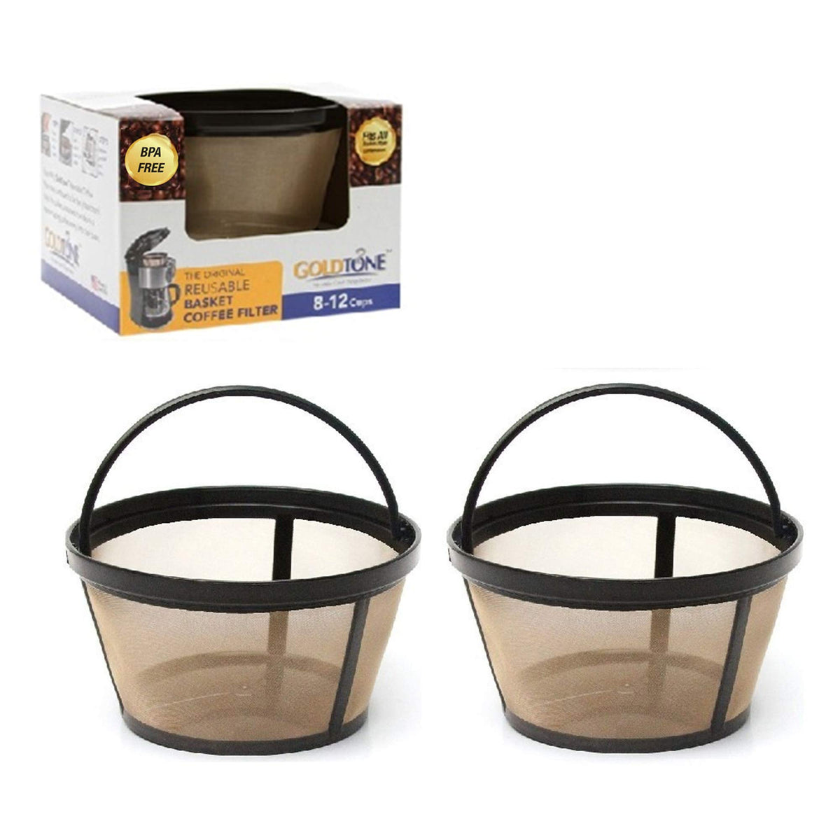 Reusable 8-12 Cup Basket Coffee Filter (2 Pack) L1607