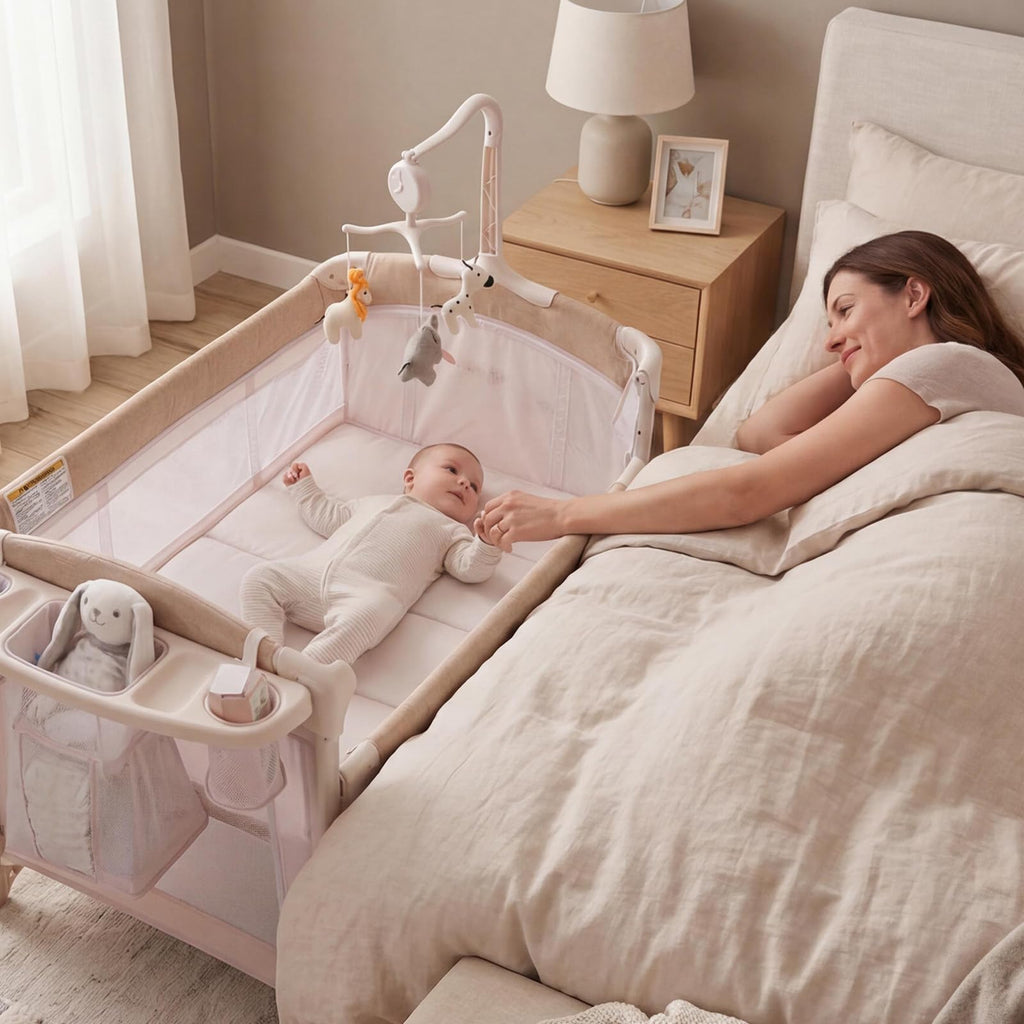 4 in 1 Pack and Play with Bassinet, Changing Table, Playpen and Carry Bag A60173